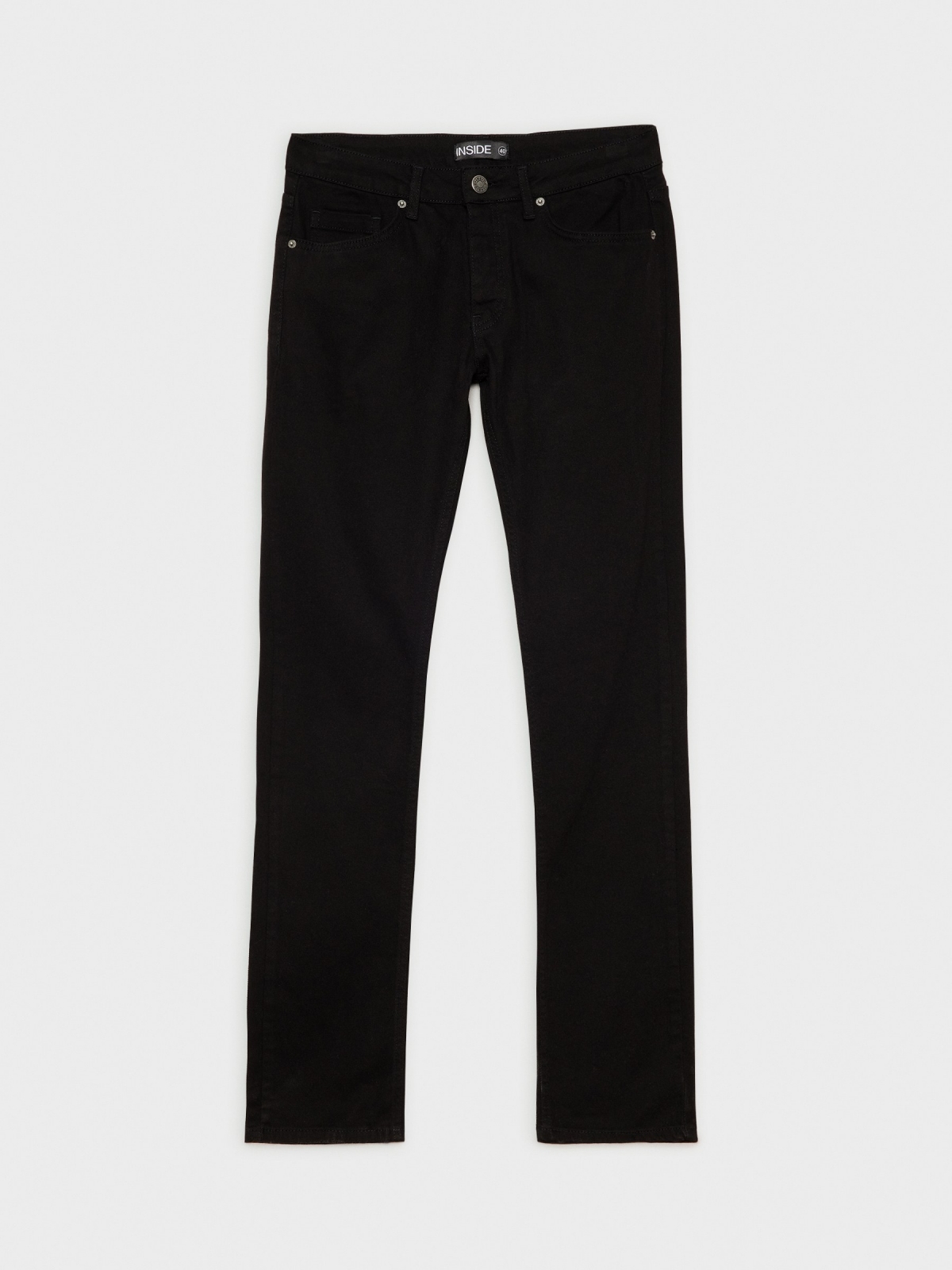  Jeans básico de cinco bolsos preto