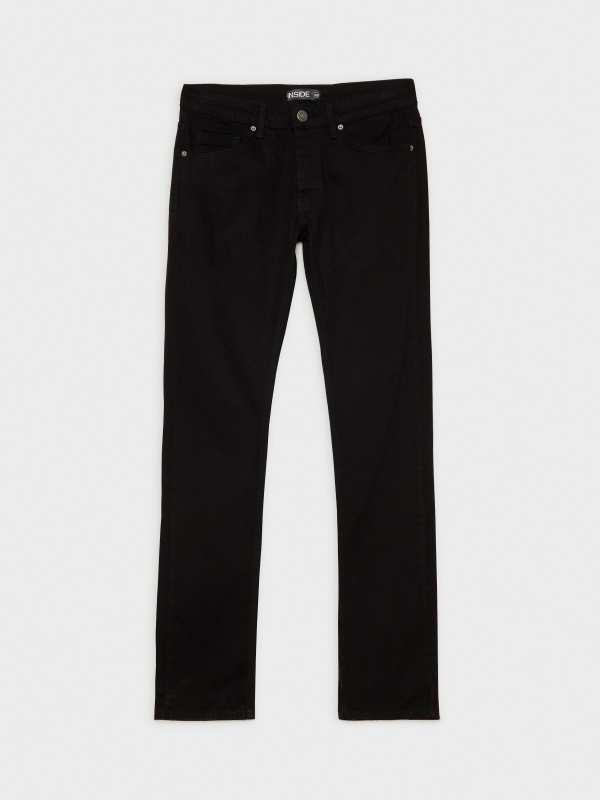  Jeans básico de cinco bolsos preto