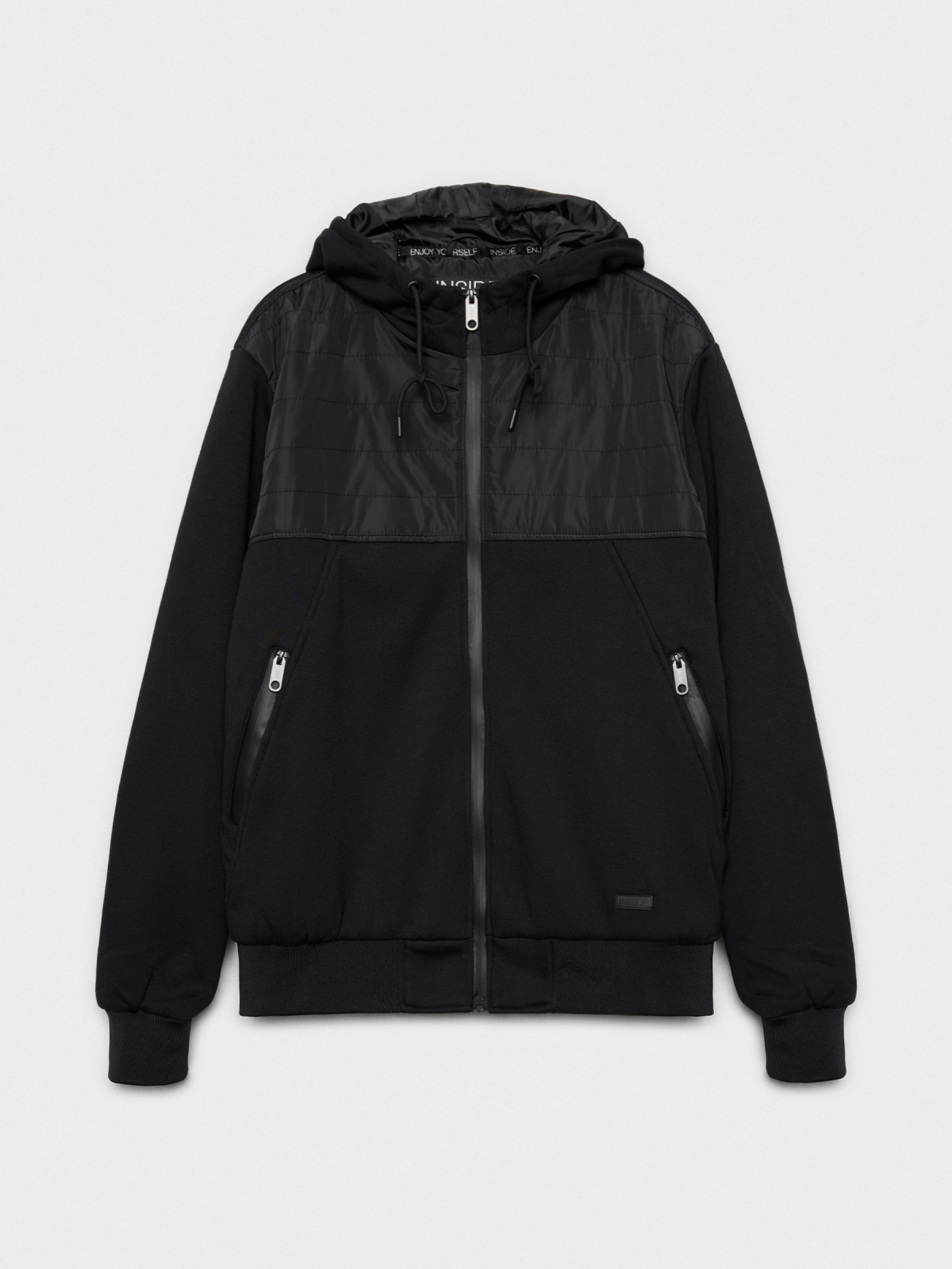  Combined hooded jacket black