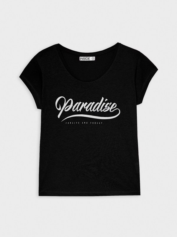  T-shirt com estampa Paradise preto