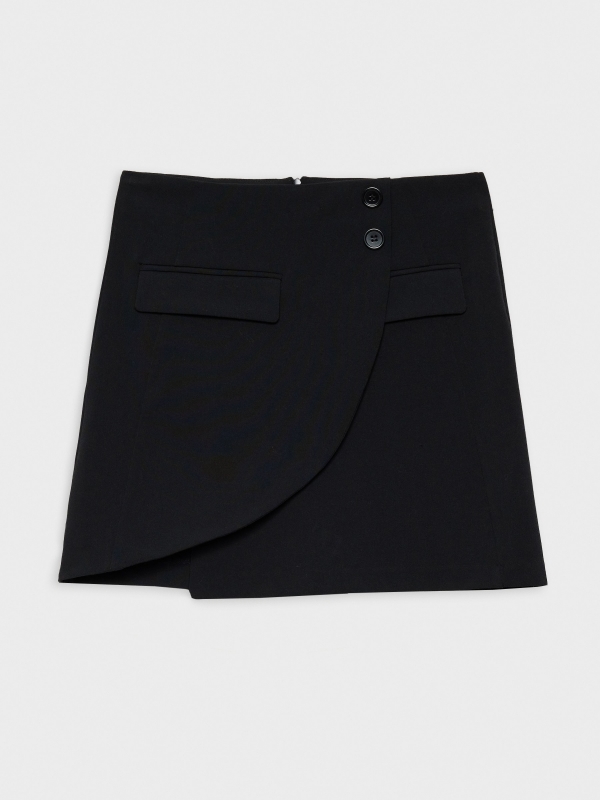  Tailored wrap skirt black