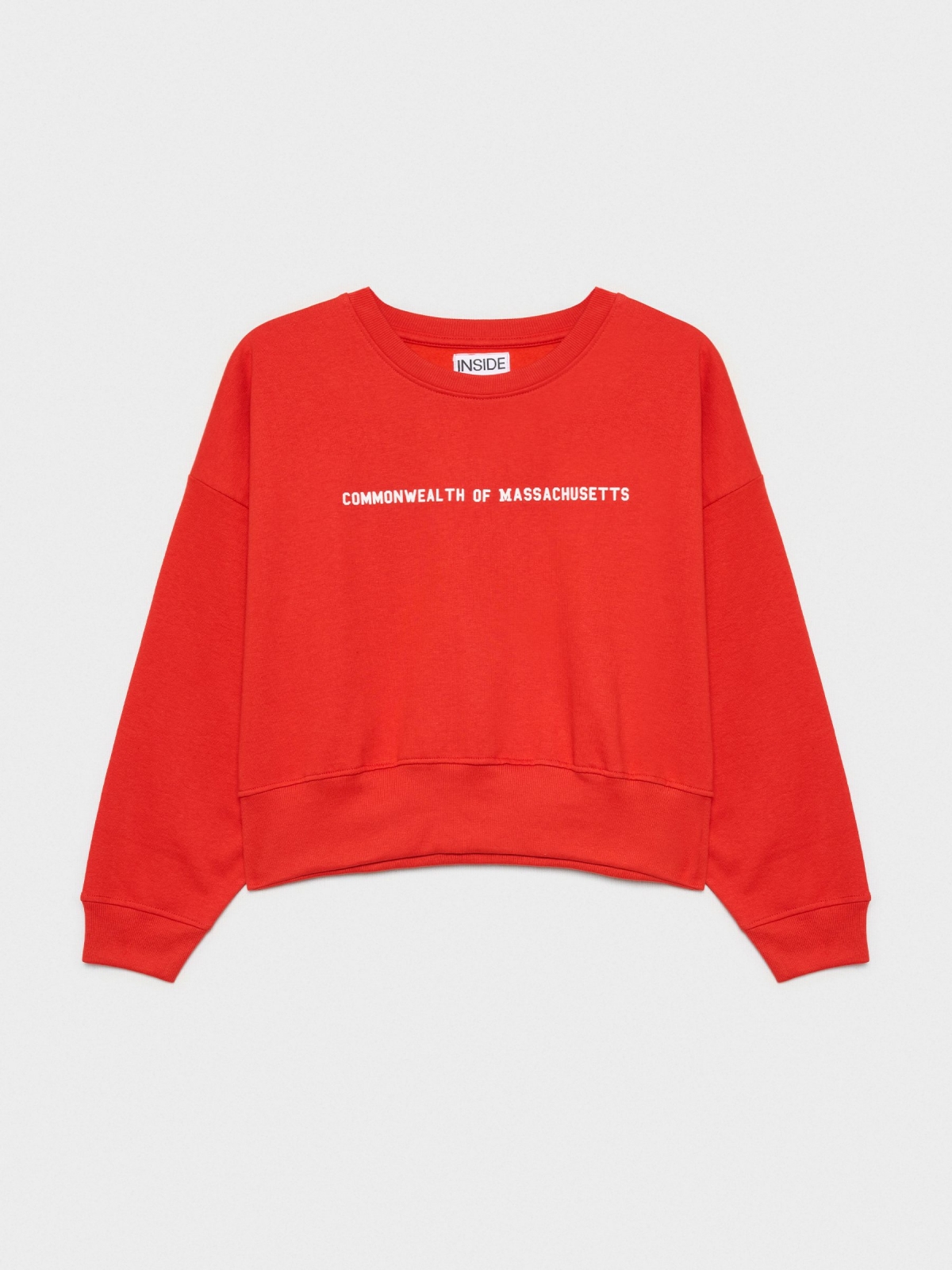  Oversized sweatshirt back print red