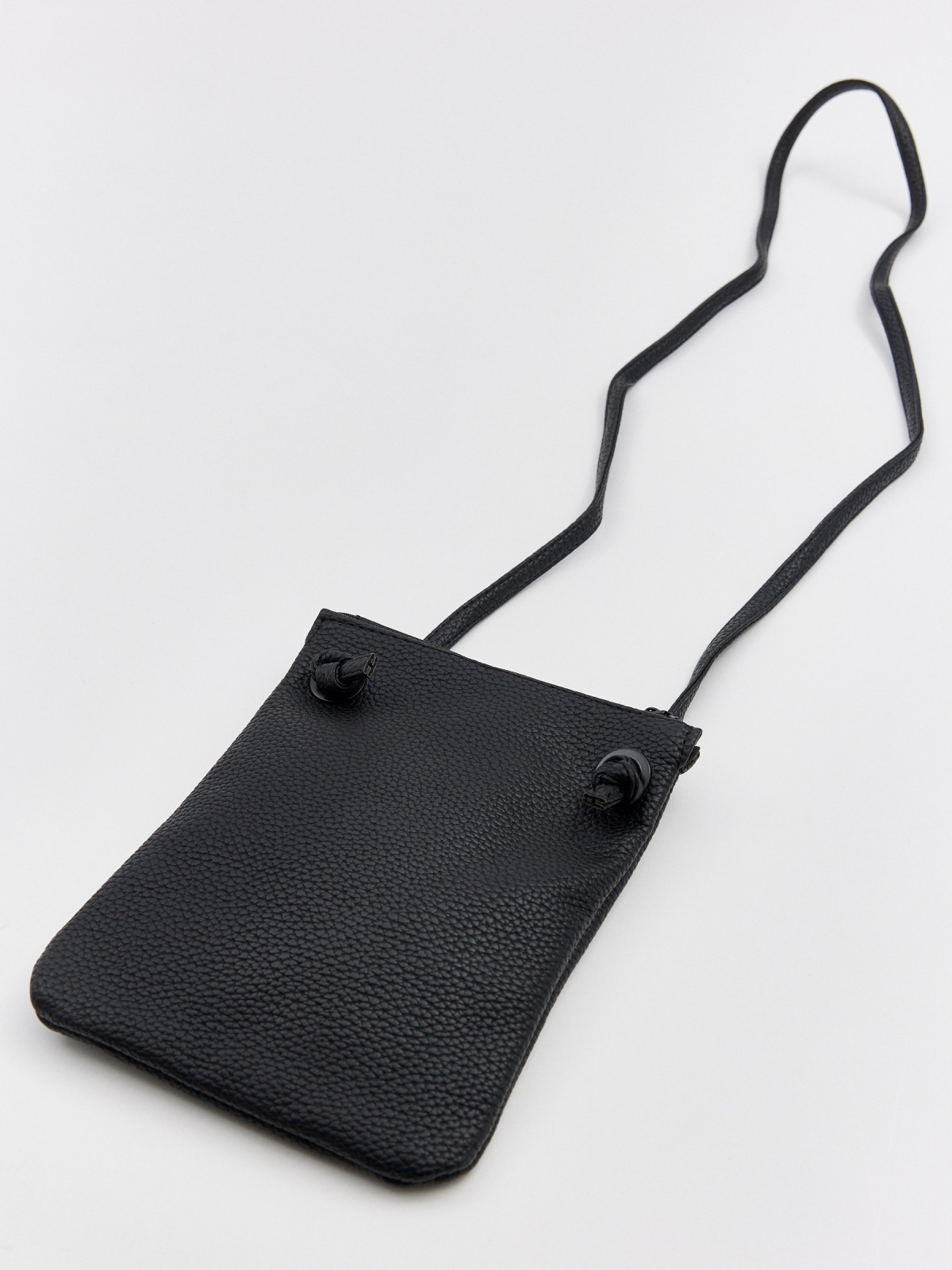 Knots shoulder bag black 45º side view