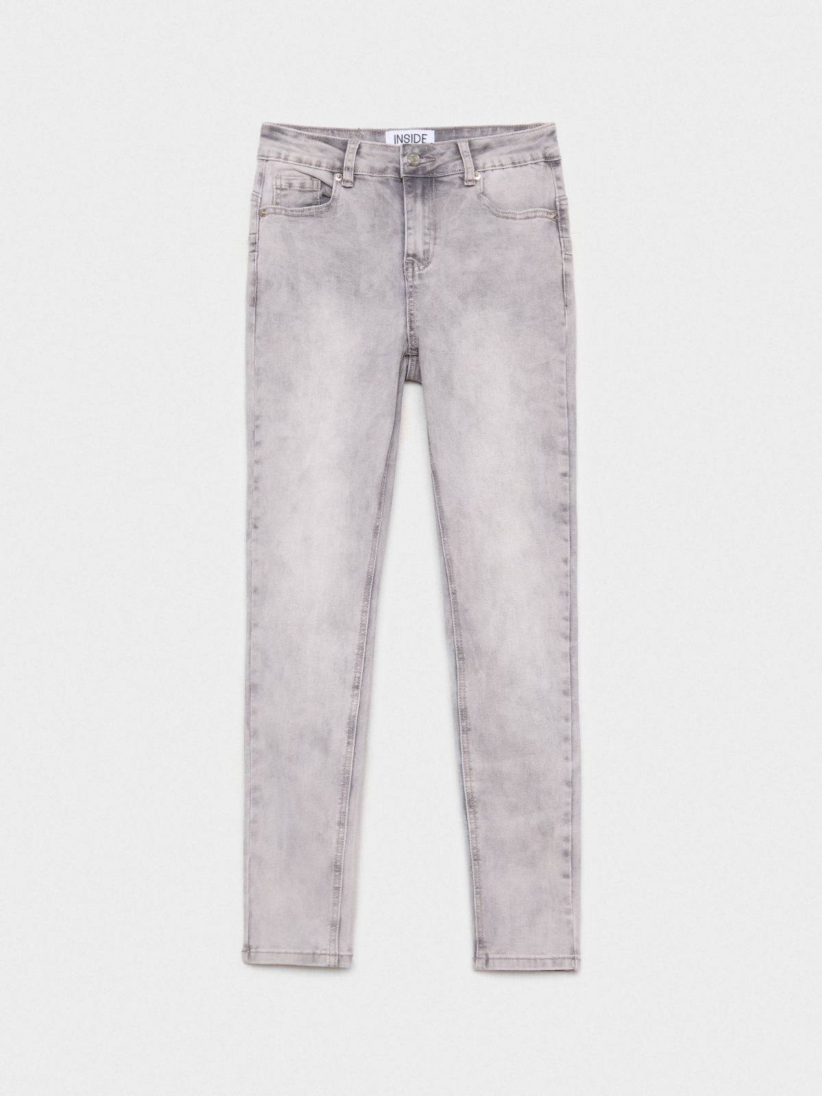  Jeans skinny push up gris claro