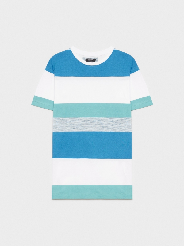  Striped printed T-shirt blue