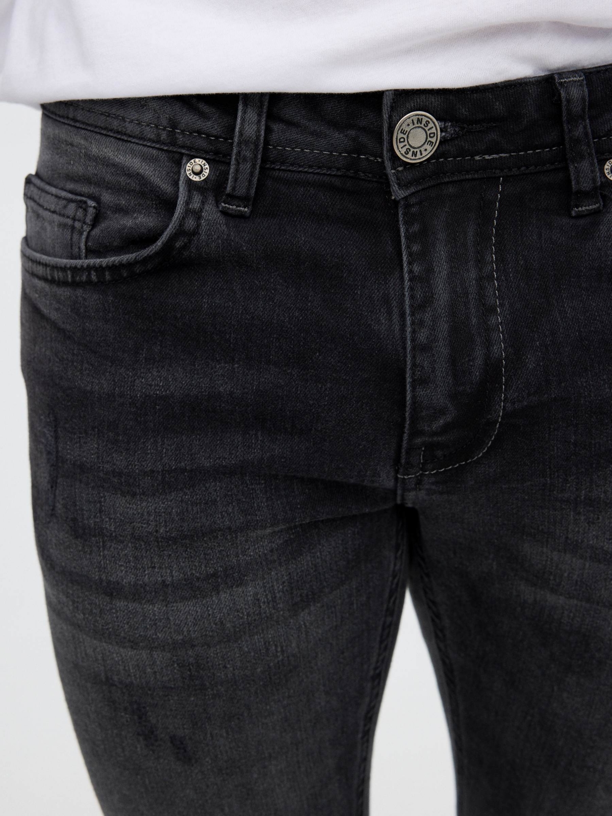 Jeans super slim gris oscuro vista detalle