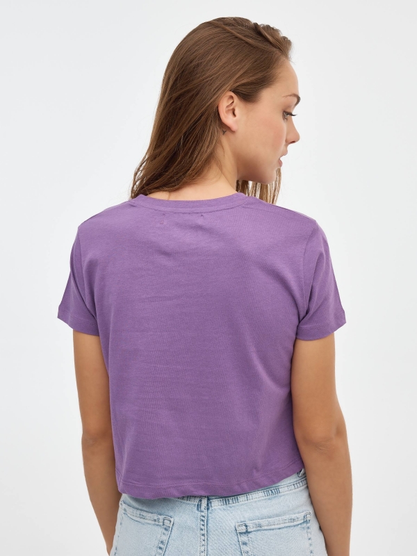 Hard Things crop top aubergine middle back view
