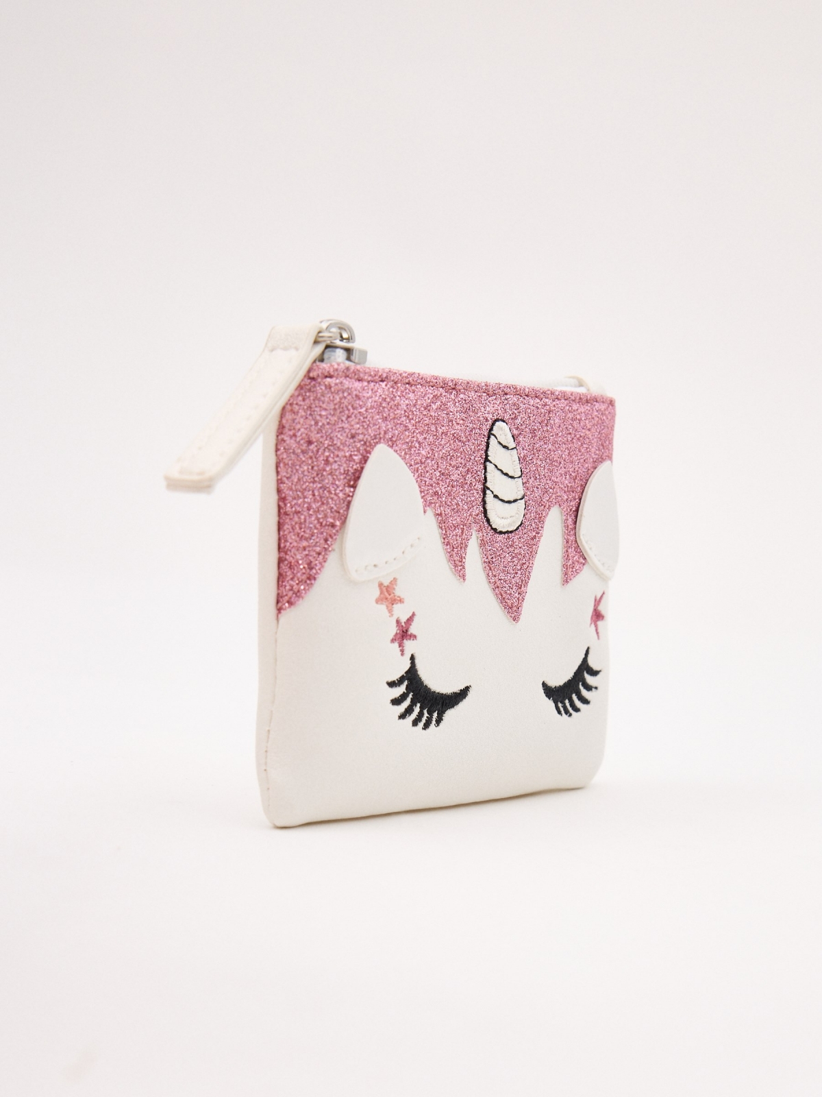 Transparent unicorn wallet white back view