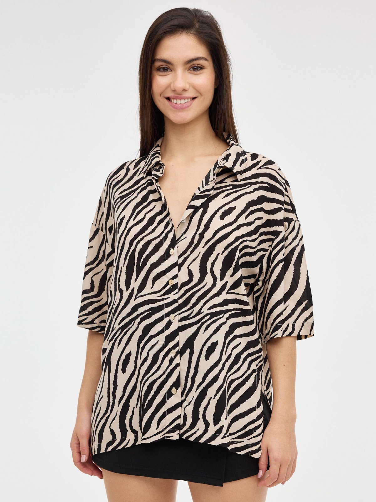 Oversized AnimalPrint Shirt