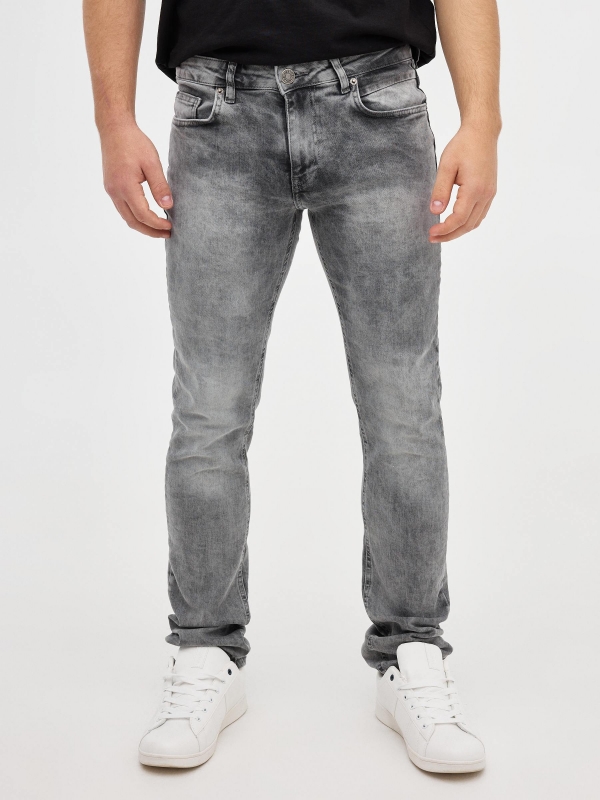 Jeans Slim grises gris oscuro vista media frontal