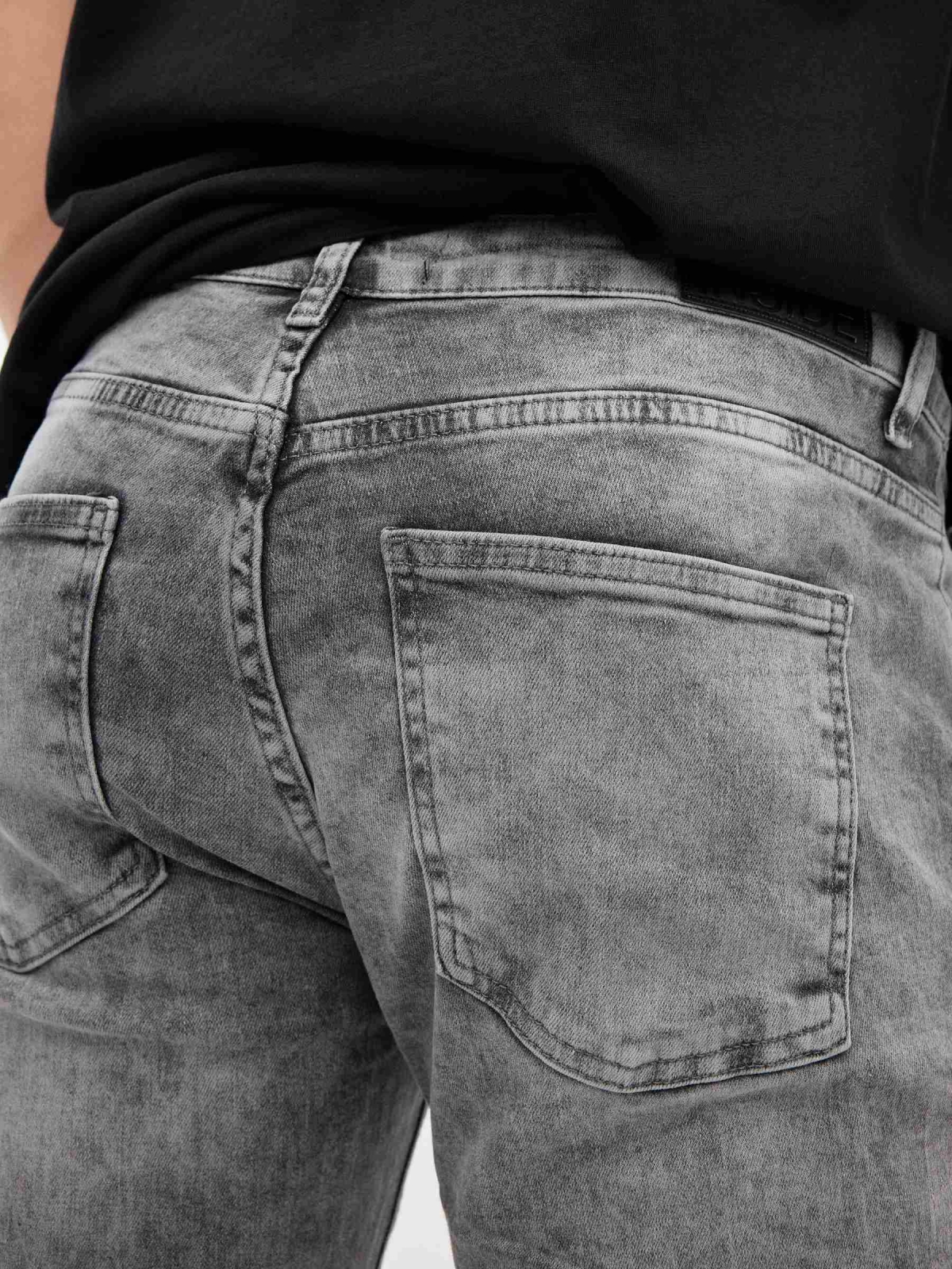 Jeans Slim grises gris oscuro vista detalle