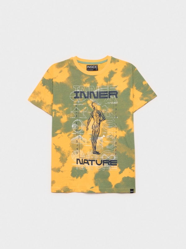  Camiseta Tie&Dye Nature amarillo pastel