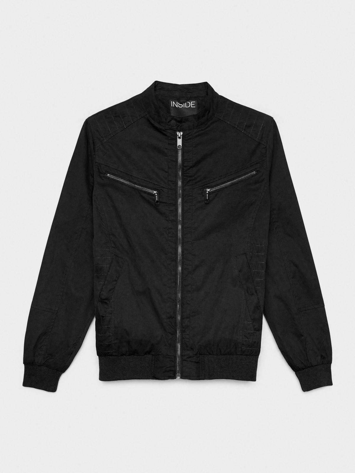  Black nylon jacket black