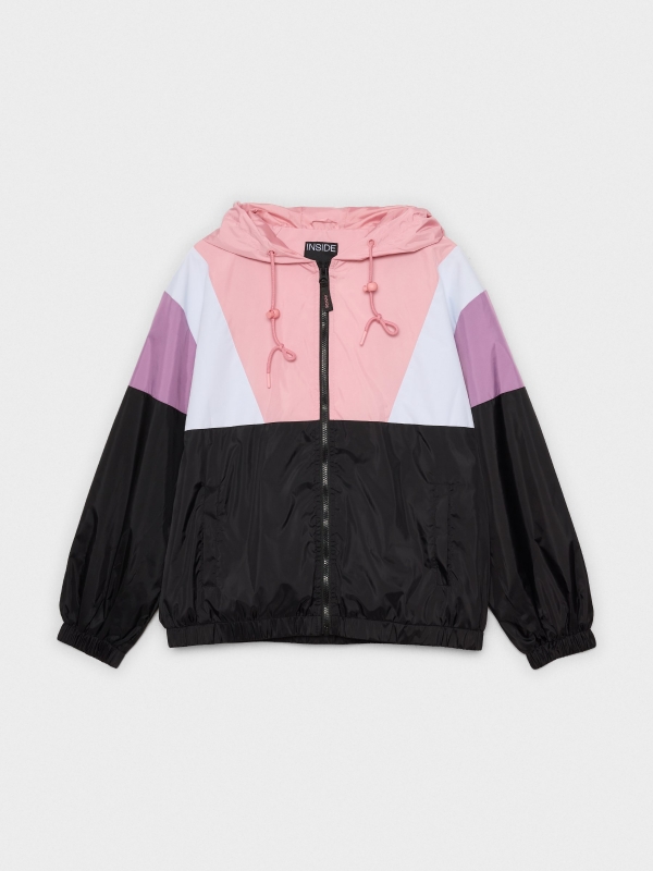  Pink colorblock jacket light pink