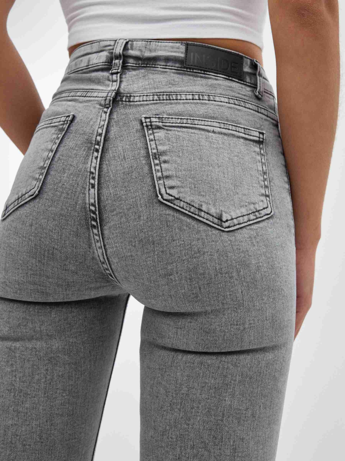 Grey skinny jeans medium grey detail view