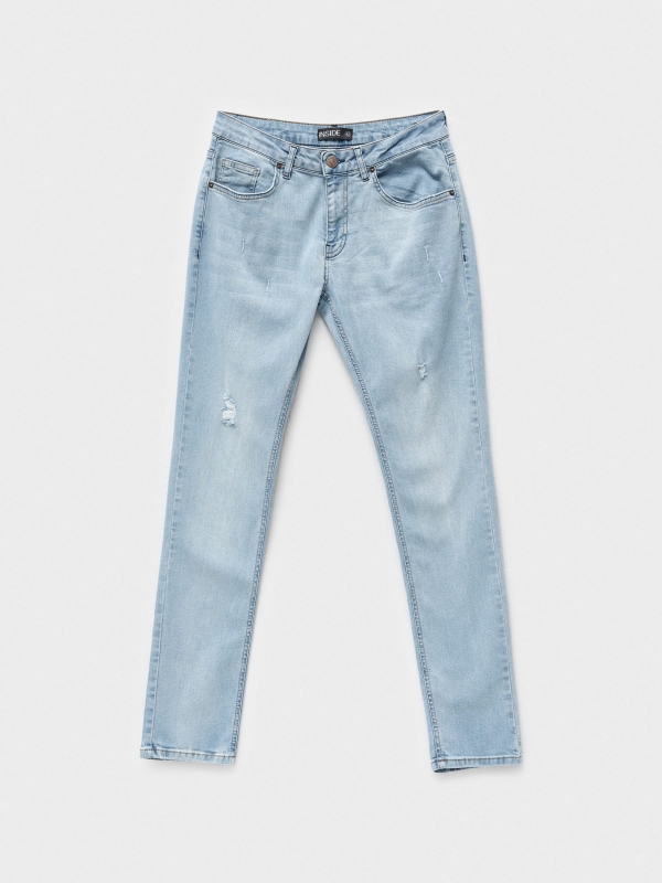  Jeans Super Slim azul claro mostaza