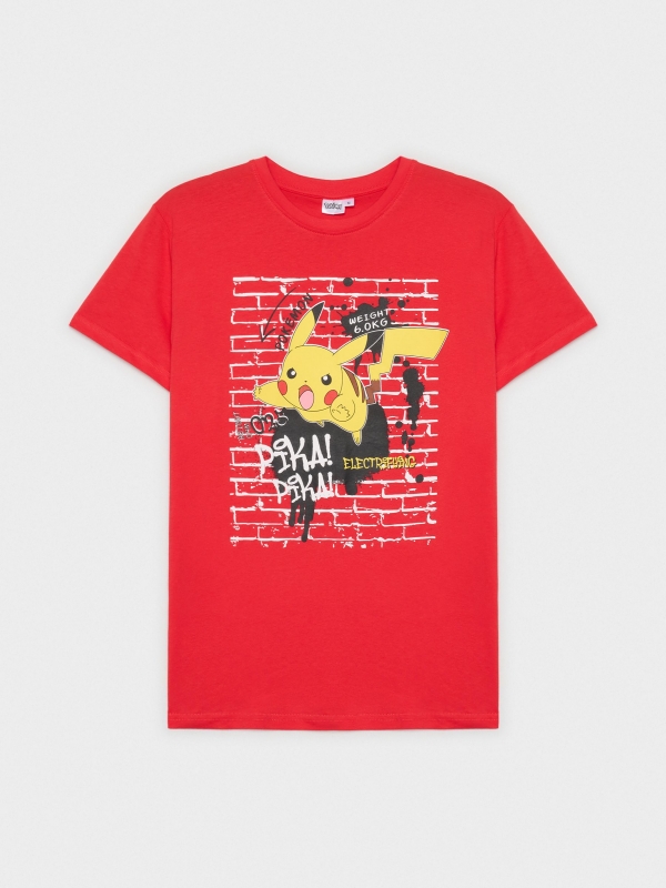  T-shirt de Pokemon vermelho