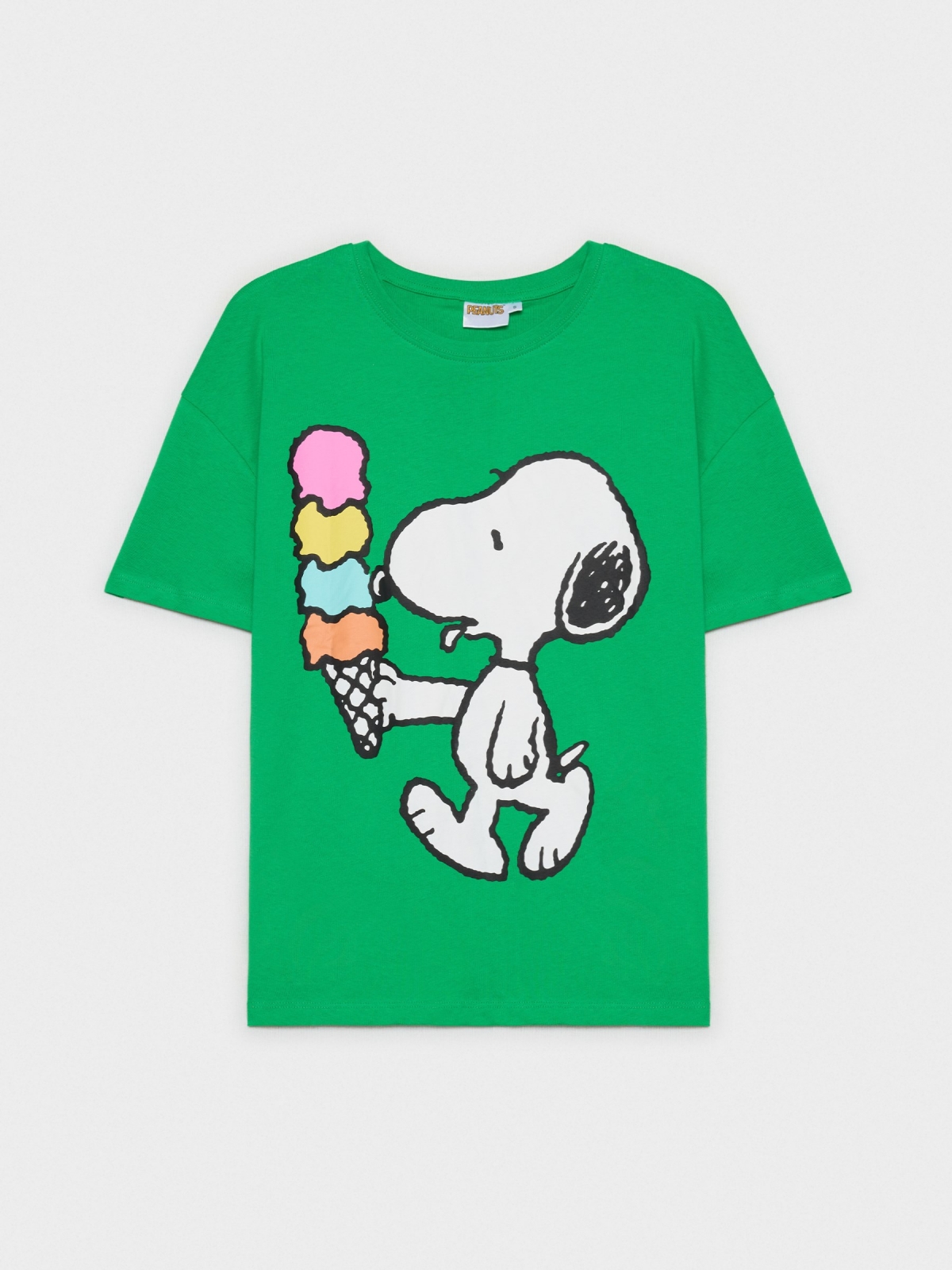  Camiseta oversize Snoopy verde