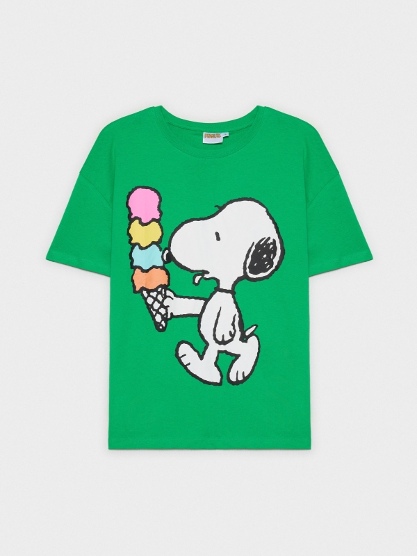  Camiseta oversize Snoopy verde