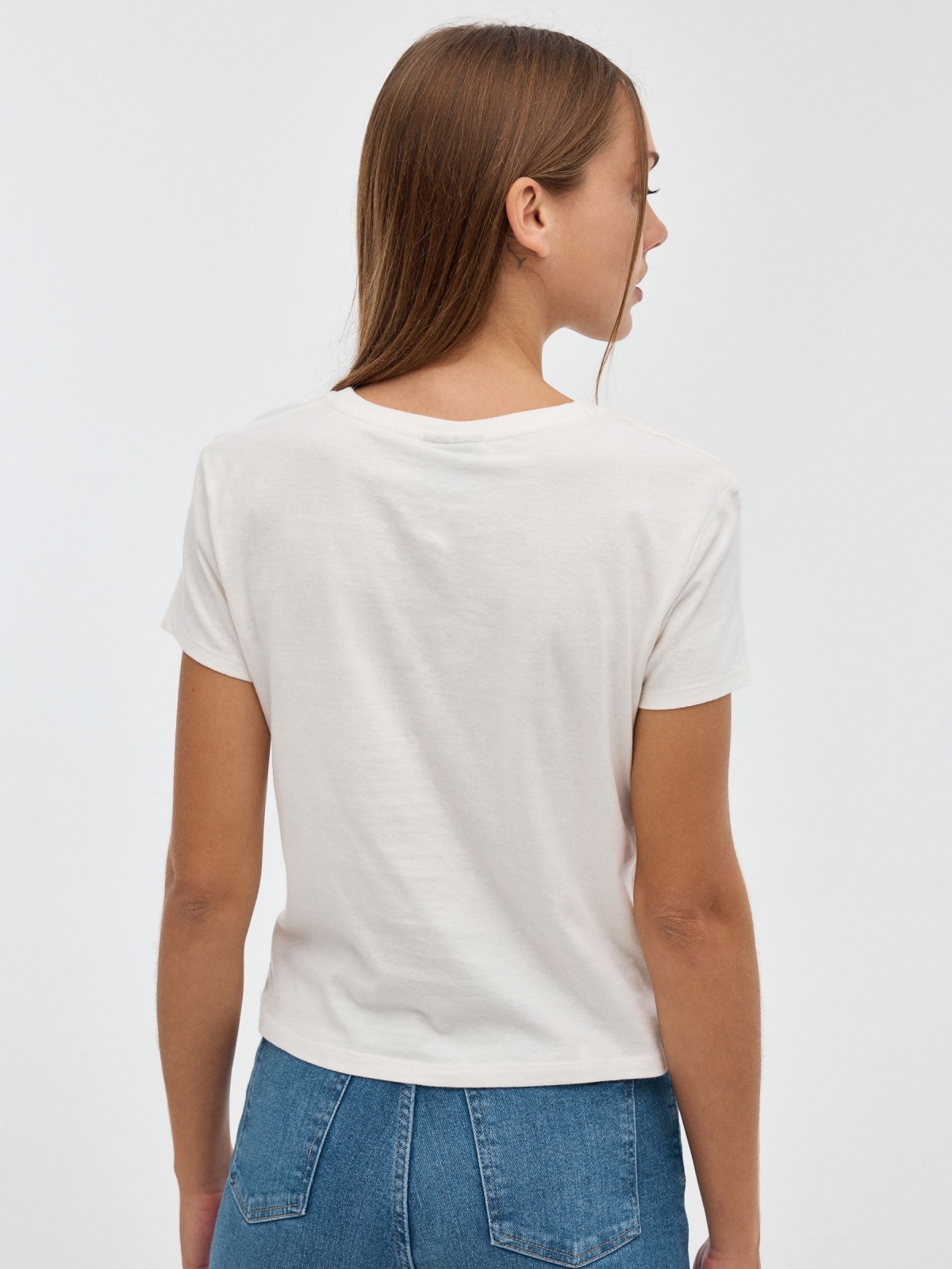 T-shirt da Hatsune Miku off white vista meia traseira