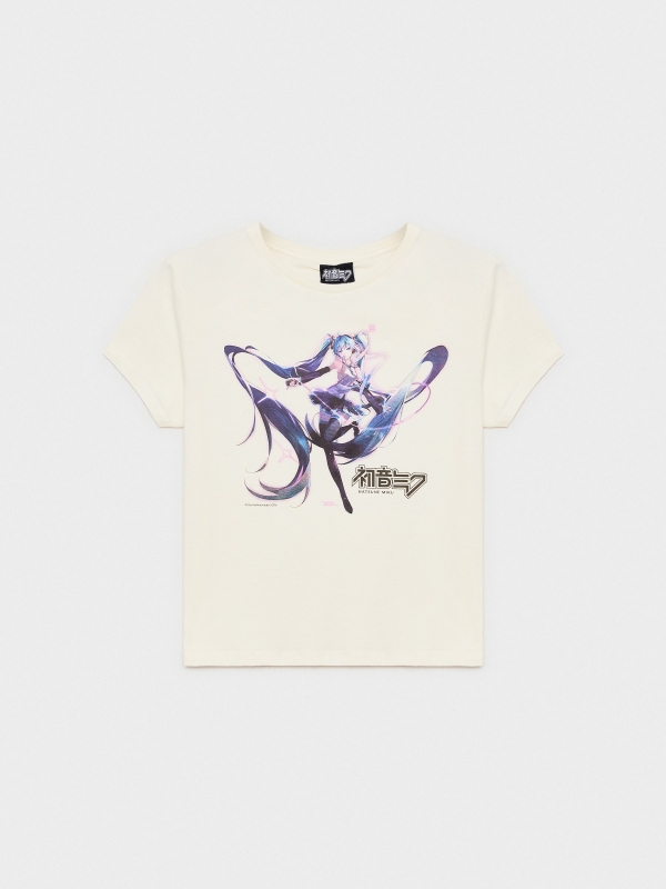  Camiseta Hatsune Miku blanco roto