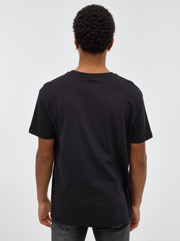 T-shirt impressa Nirvana cinza escuro vista meia traseira