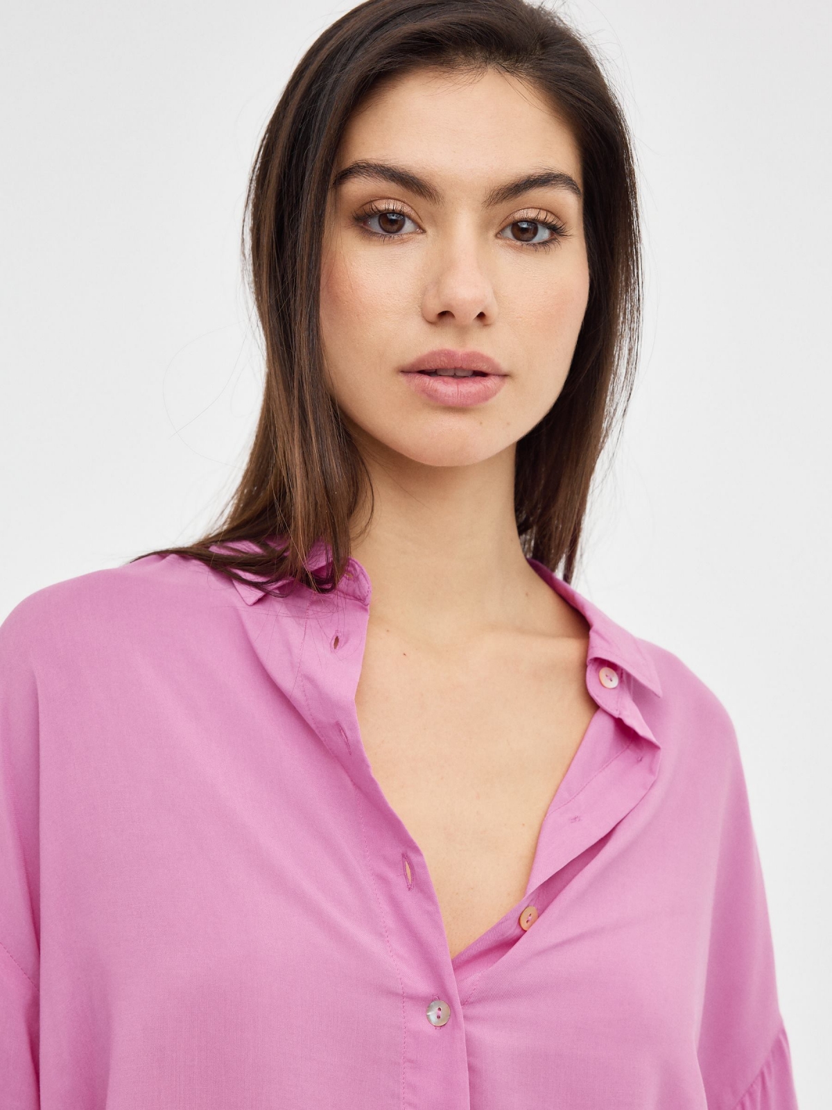 Crop Oversized shirt pink | Women's Shirts and Blouses | INSIDE