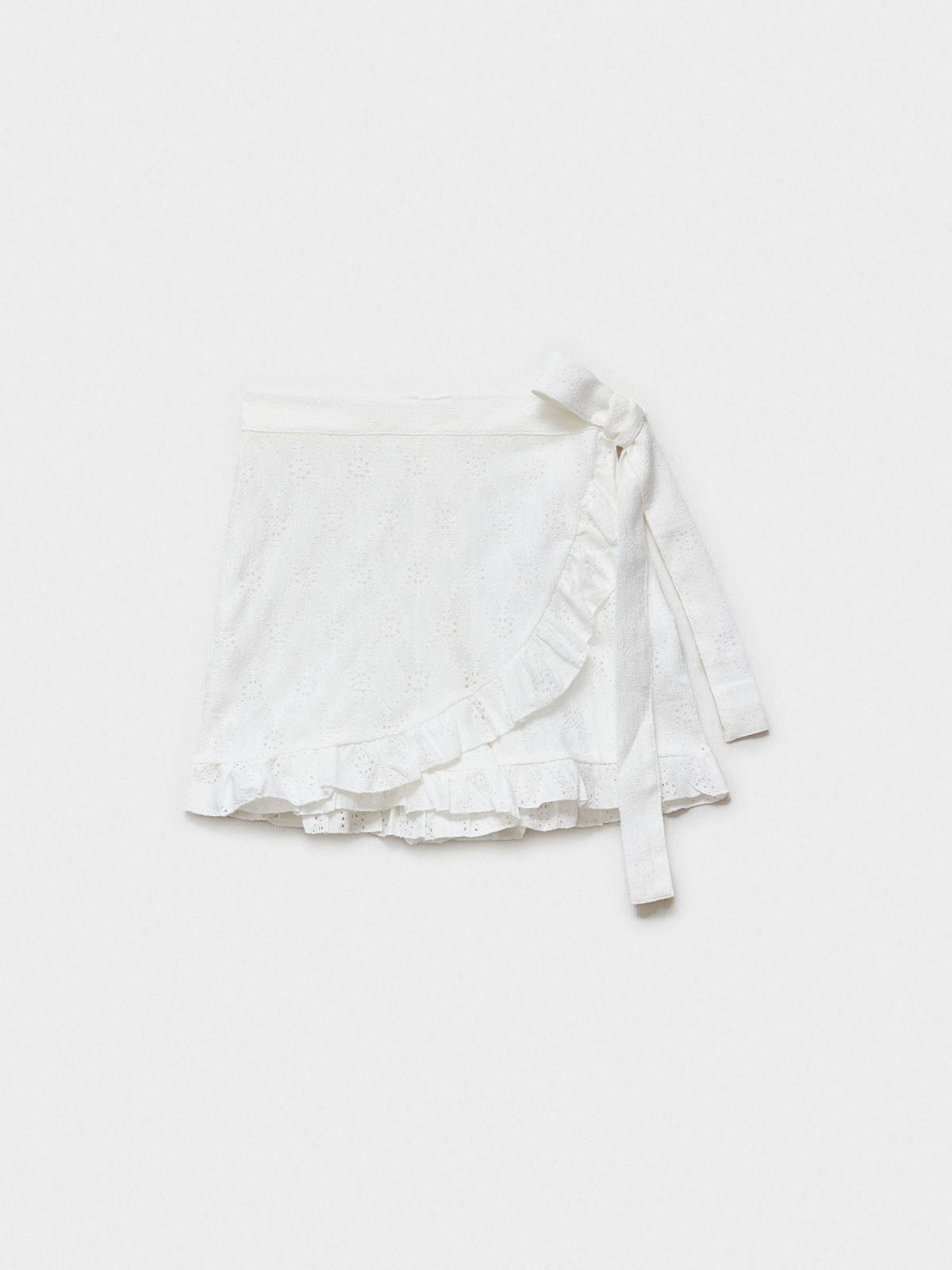  Falda pantalon bordado suizo blanco
