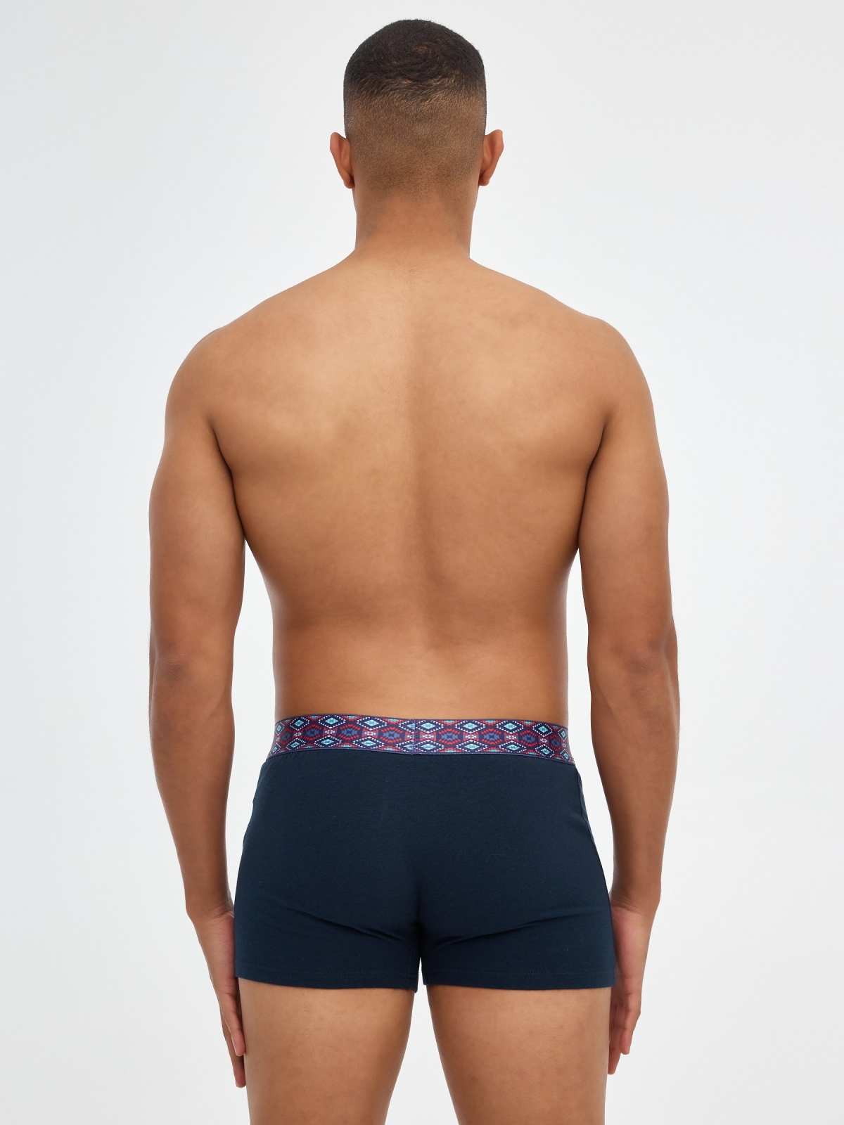Printed boxer briefs for men multicolor back view