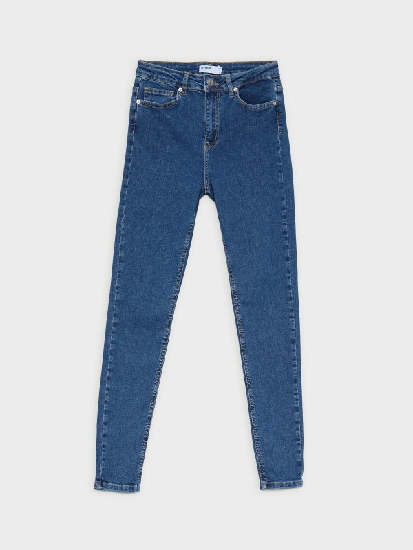  Jeans skinny básico tiro alto azul