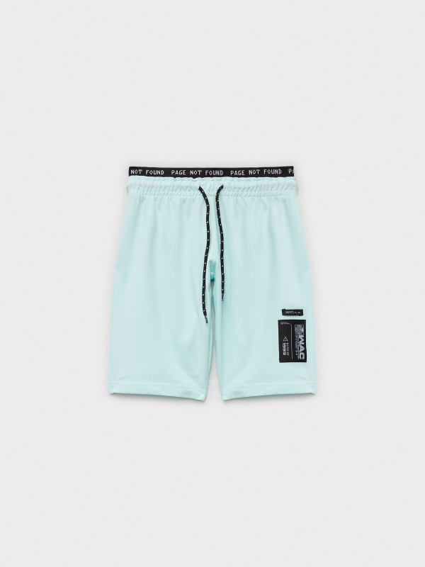  Plush bermuda shorts with elastic blue