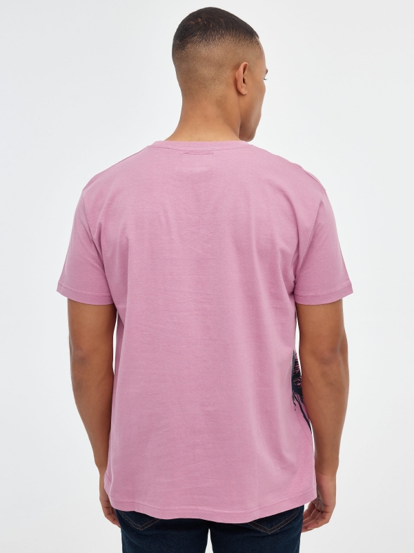 T-shirt da Costa de Ouro púrpura vista meia traseira