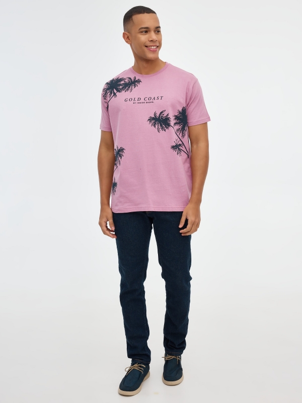 T-shirt da Costa de Ouro púrpura vista geral frontal