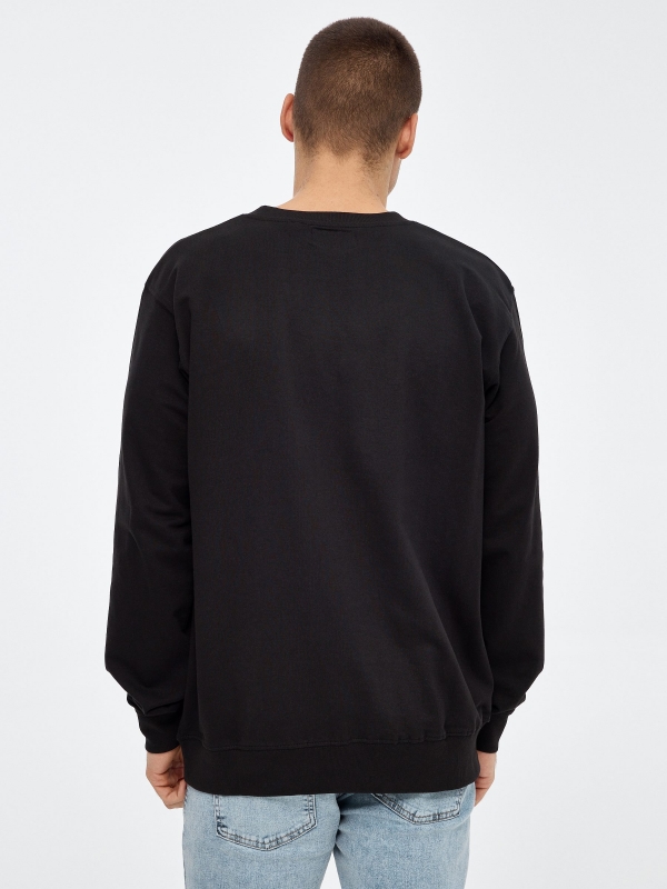 Enjoy Yourself basic Sweatshirt black middle back view