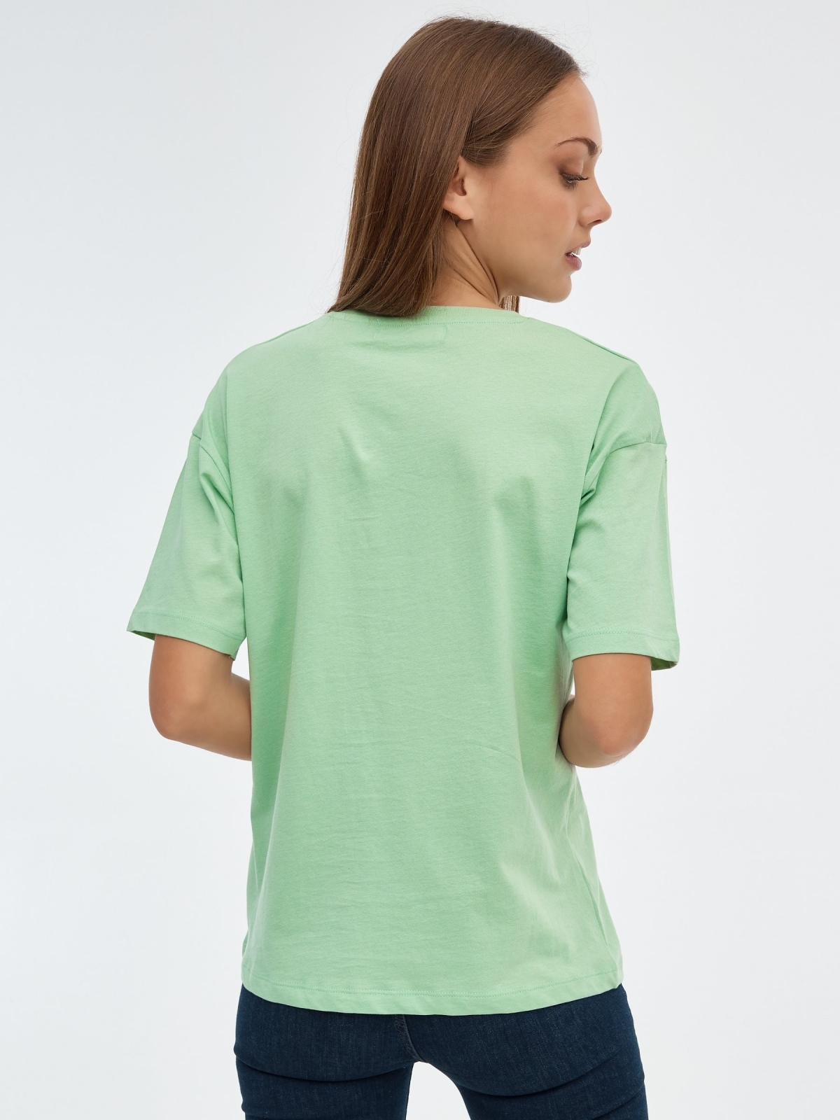 T-shirt de Monterey verde claro vista meia traseira