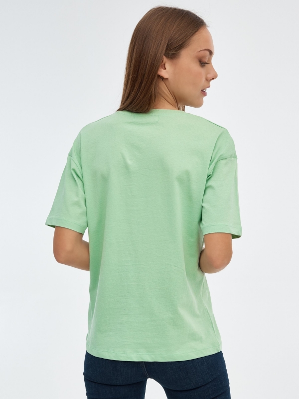 Camiseta Monterey verde claro vista media trasera