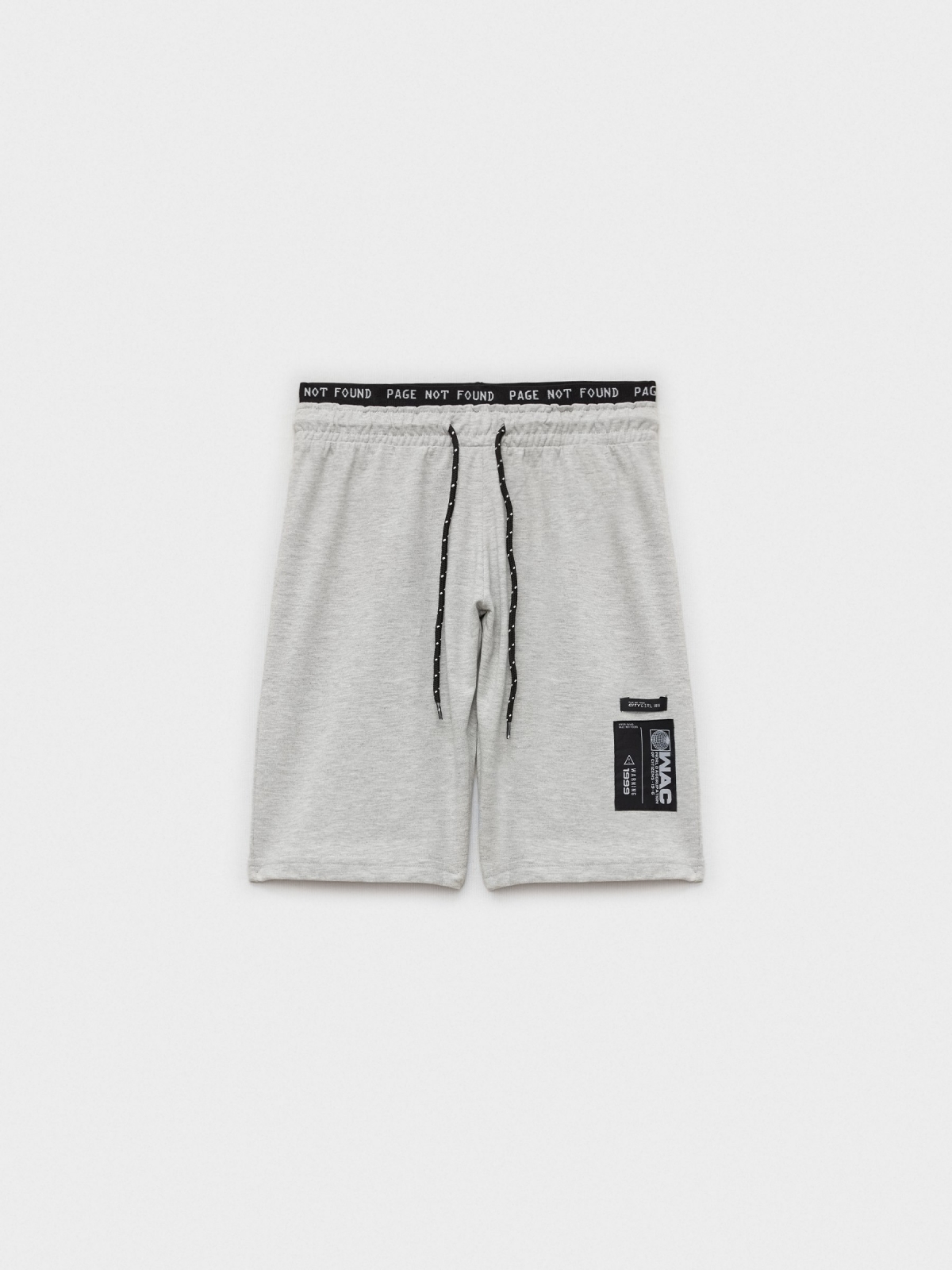  Plush bermuda shorts with elastic grey