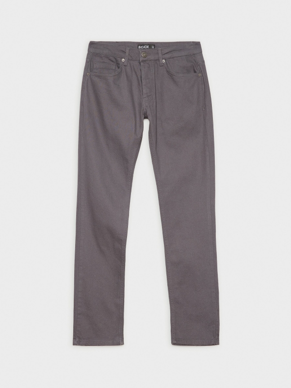  Jeans básico cinco bolsillos gris