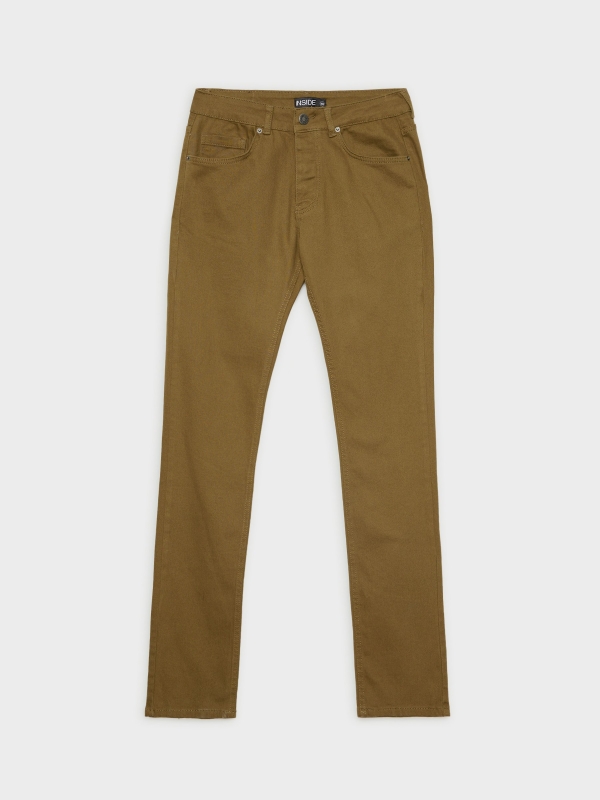  Basic five pocket jeans camel