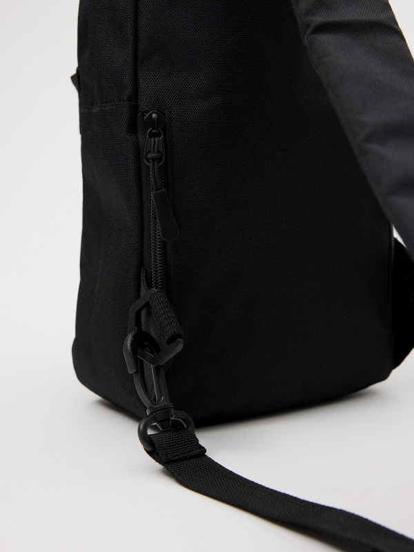 Men's shoulder bag black 45º side view