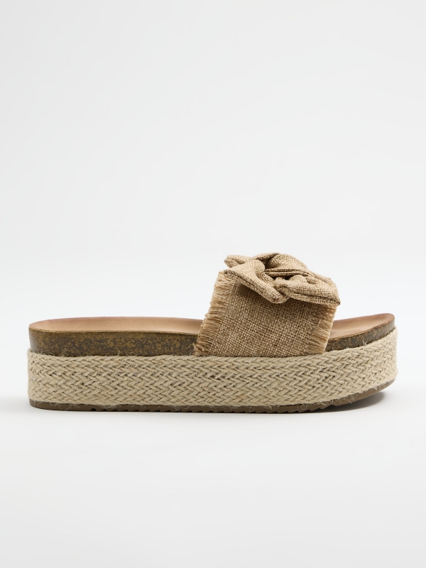 Jute sandal with bow sand
