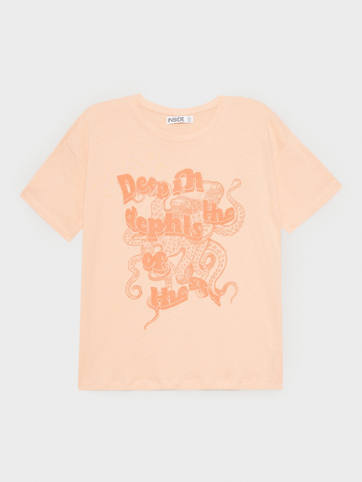  Oversized printed t-shirt peach