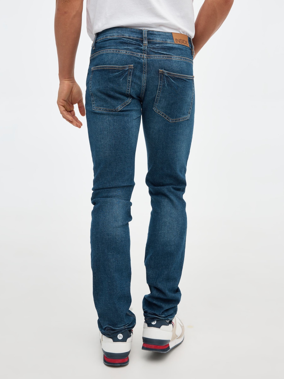 Jeans regular tejido denim azul vista general frontal