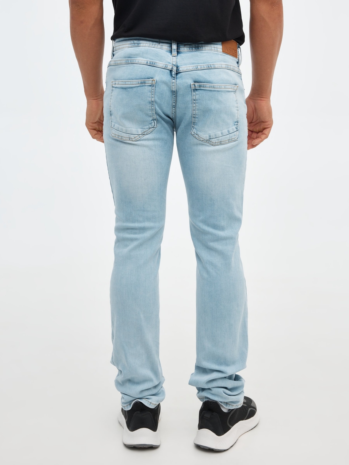 Jeans regular denim rotos azul vista general frontal