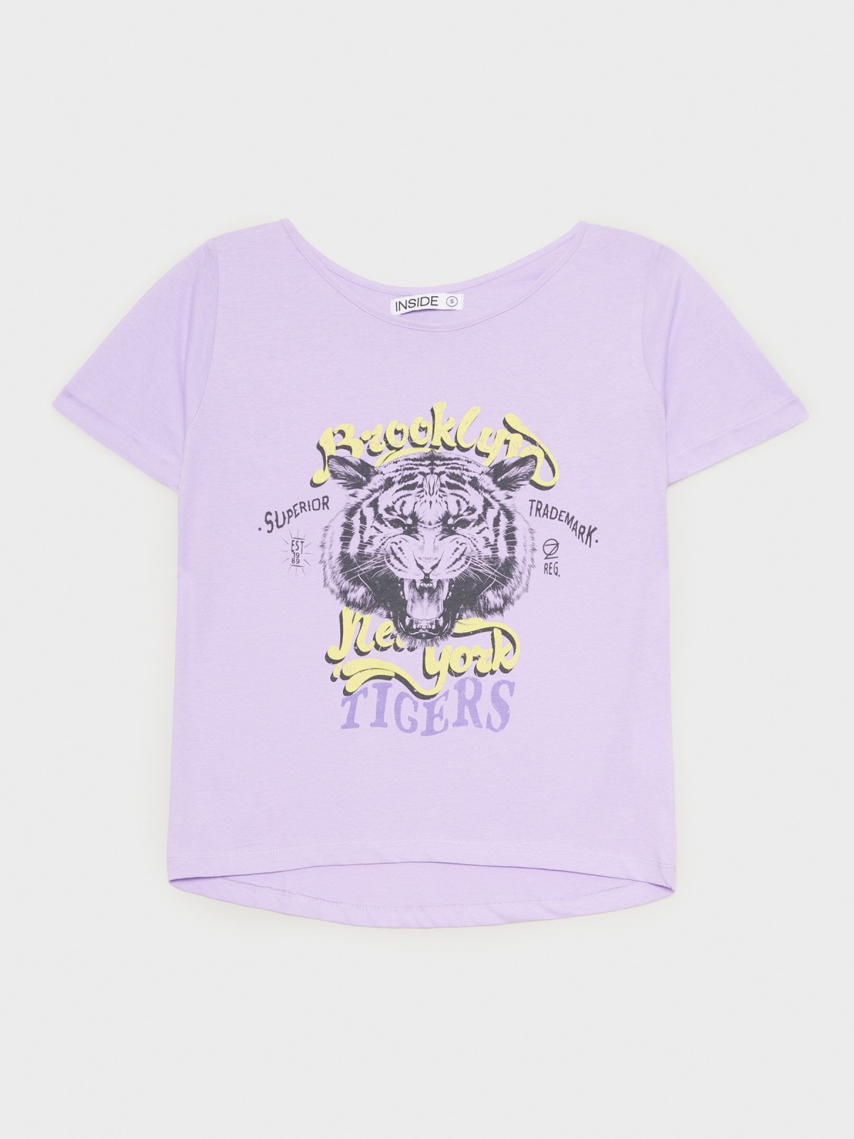  Tigers graphic T-shirt mauve