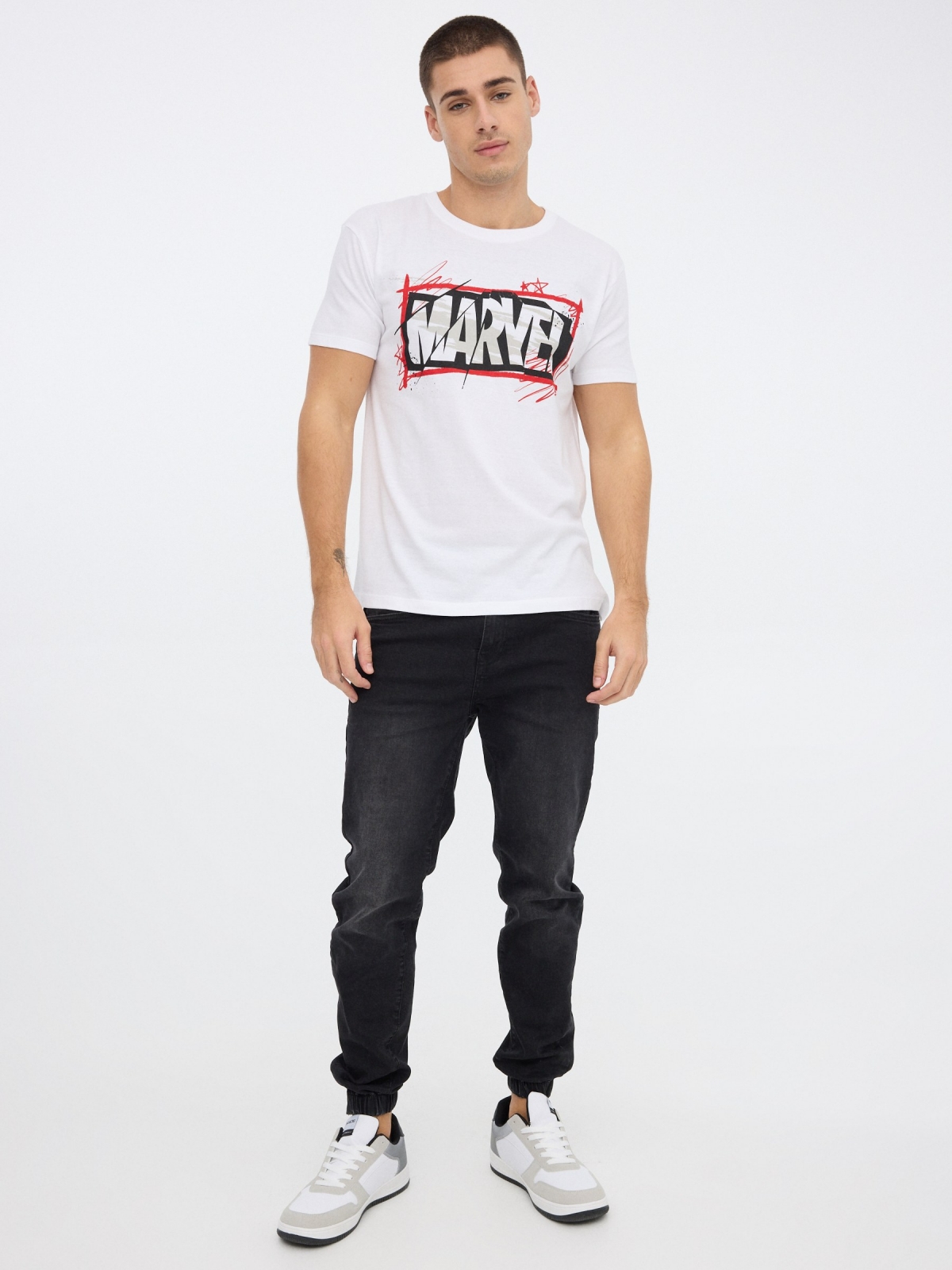 Marvel t-shirt white front view