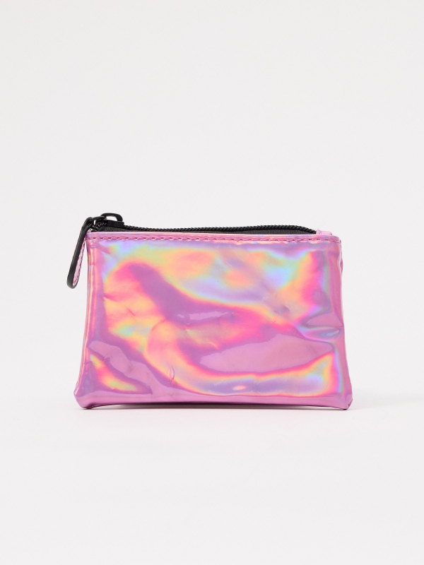 Pink transparent purse multicolor