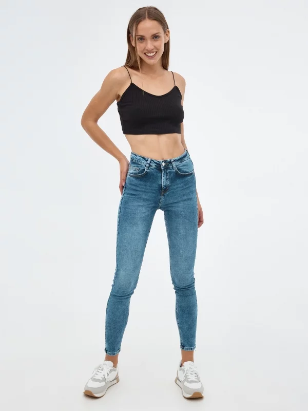Medium Skinny Jeans blue front view