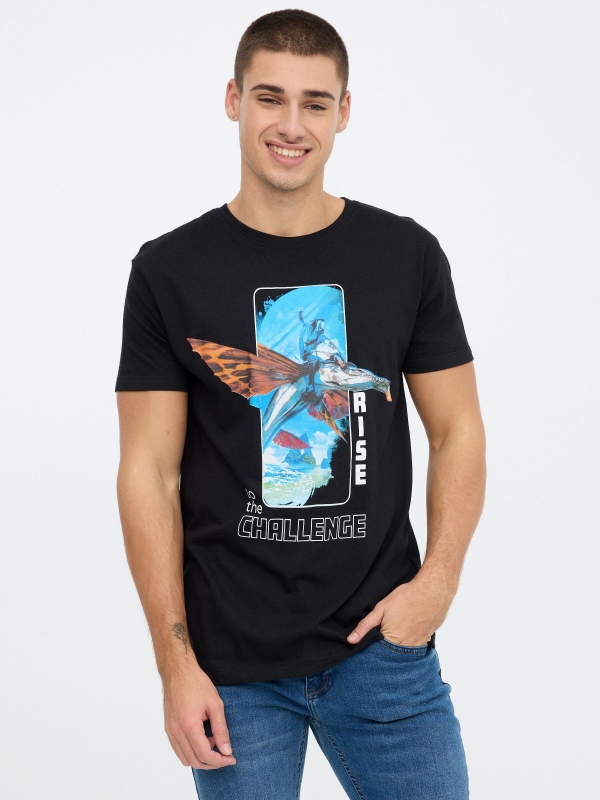 Avatar T-shirt black middle front view
