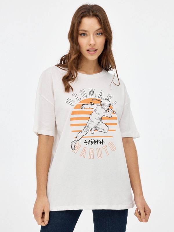 Naruto  T-shirt off white middle front view